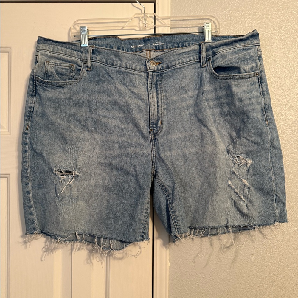 Old Navy Light Blue Distressed Jean Shorts